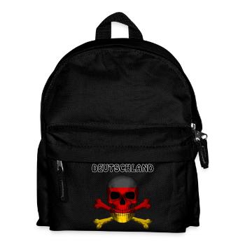 Skull Jolly Roger Pirate Flag Germany R6Z - Kids' Backpack - black - Front