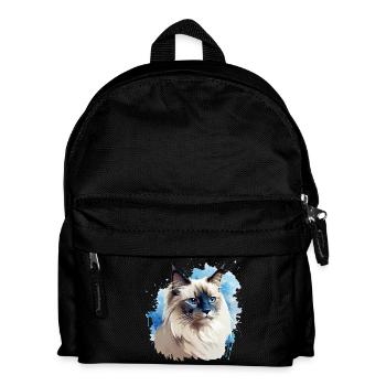 Cat Head Sacred Birman - Kids' Backpack - black - Front