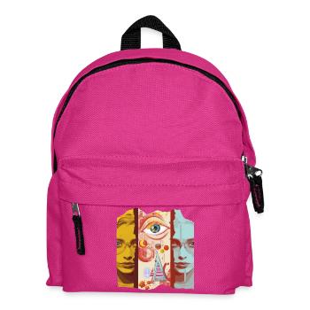 Modernes Kunstdesign - Kinder Rucksack - Fuchsia - Vorne