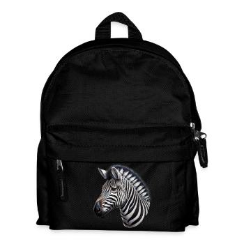 Zebra - Kinder Rucksack - Schwarz - Vorne