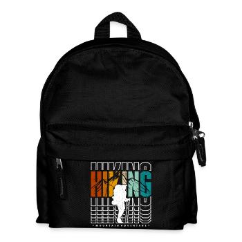 Wandern Abenteuer in den Bergen - Kinder Rucksack - Schwarz - Vorne