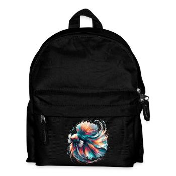 Bright Betta Splendens, Colorful - Kids' Backpack - black - Front