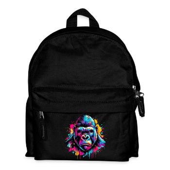 Gorilla - Kinder Rucksack - Schwarz - Vorne