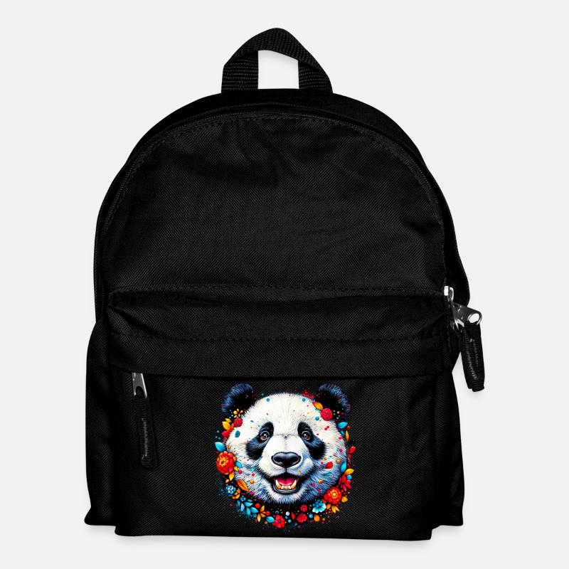 Panda - Kinder Rucksack - Schwarz
