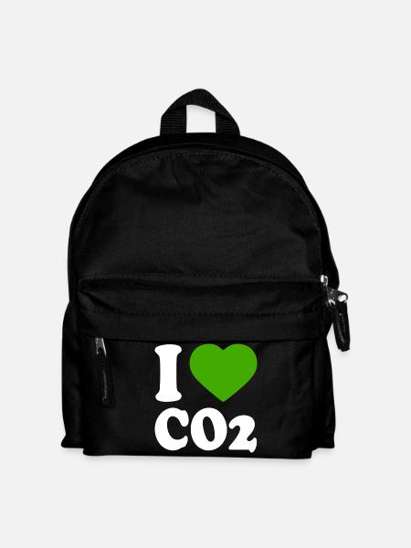 I love co2 - Kinder Rucksack - Schwarz