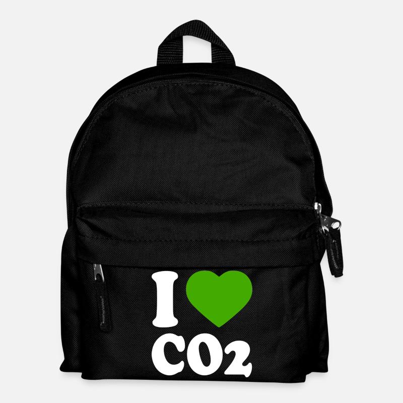I love co2 - Kinder Rucksack - Schwarz