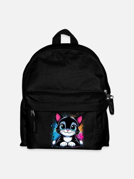 Katze - Kinder Rucksack - Schwarz