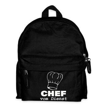 CHEF VOM DIENST - Kinder Rucksack - Schwarz - Vorne