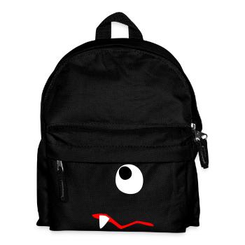 Monster Halloween traurig Comic Zombie Zahn Zyklop - Kinder Rucksack - Schwarz - Vorne