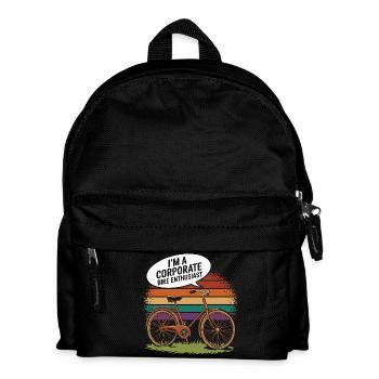 Firmenfahrrad-Enthusiast Vintage-Design - Kinder Rucksack - Schwarz - Vorne