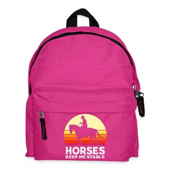 Horse racing - Kids' Backpack - fuchsia - Front