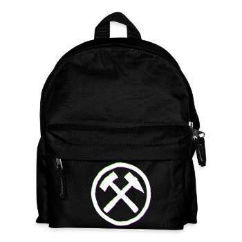 Ruhrpott Hammer Schlegel Glitch - Kinder Rucksack - Schwarz - Vorne