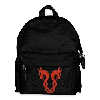 Red two-headed dragon - Kids' Backpack - black - Front