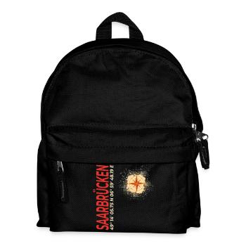 Saarbrücken - Kinder Rucksack - Schwarz - Vorne