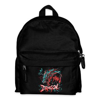 Drache Bunt Fantasie Magie Mystik Mythologie Kunst - Kinder Rucksack - Schwarz - Vorne
