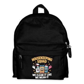 Funny Cleaning Design - Kids' Backpack - black - Front