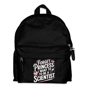 Oubliez la princesse Je veux être un scientifique - Sac à dos Enfant - noir - Devant