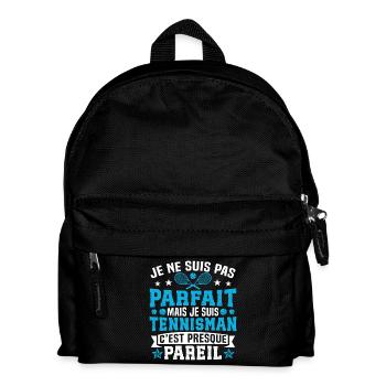 Ich bin nicht perfekt, aber ich bin ein Tennisspieler - Kinder Rucksack - Schwarz - Vorne