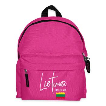 Lithuanian roots, I love Lithuania - Kids' Backpack - fuchsia - Front