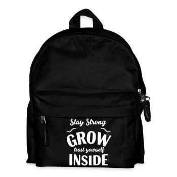 Bleib stark, wachse in dir selbst - Kinder Rucksack - Schwarz - Vorne
