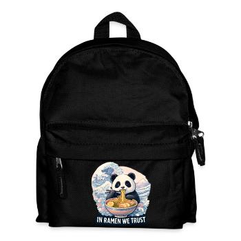 Panda Ramen Nudel Bowl - Kinder Rucksack - Schwarz - Vorne