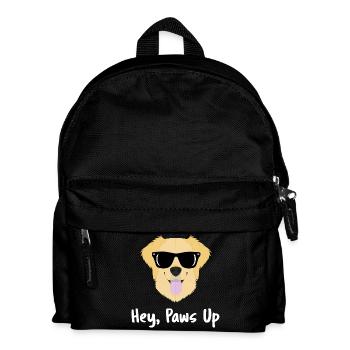 To optimize the golden_retriever.jpg design for th - Kids' Backpack - black - Front