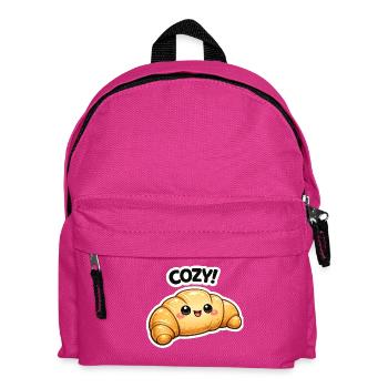 Kuscheliges Croissant-Kawaii - Kinder Rucksack - Fuchsia - Vorne