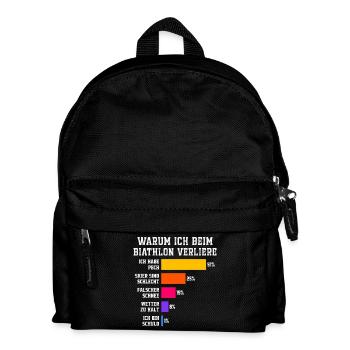 Biathlon Warum ich beim Biathlon verliere  - Kinder Rucksack - Schwarz - Vorne