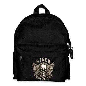 BIKER - Kinder Rucksack - Schwarz - Vorne