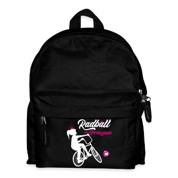 Radball, Cycleball, Hallenradsport - Kinder Rucksack - Schwarz - Vorne