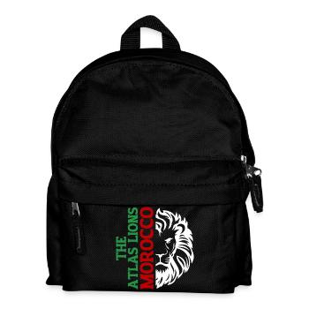 Typographie verticale du Maroc avec AtlasLion - Sac à dos Enfant - noir - Devant