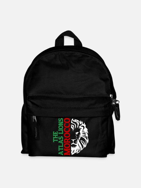 Vertical Morroco Typography with AtlasLion - Kids' Backpack - black