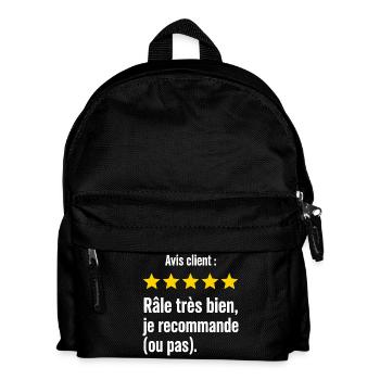 Grumpy Humor Reviews Complainer - Kids' Backpack - black - Front
