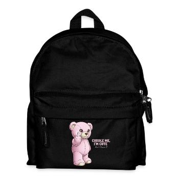 Pink Bär - Kinder Rucksack - Schwarz - Vorne