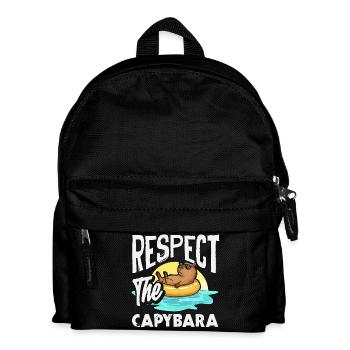 Respect pour les capybaras Animal mignon et drôle - Sac à dos Enfant - noir - Devant