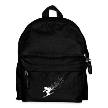 Skifahren Skifahrer Ski Skiurlaub  - Kinder Rucksack - Schwarz - Vorne