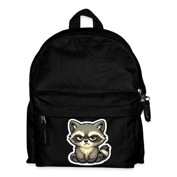 Raton laveur de mauvaise humeur – Pas touche - Sac à dos Enfant - noir - Devant