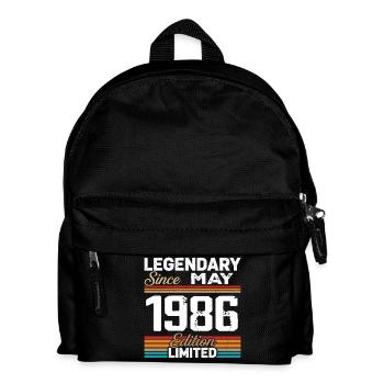 1986 Vintage 1986 Retro 1986 Anniversaire Mai 1986 - Sac à dos Enfant - noir - Devant