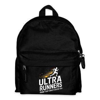 Ultraläufer beweisen, dass Verrücktheit Spaß machen kann - Kinder Rucksack - Schwarz - Vorne