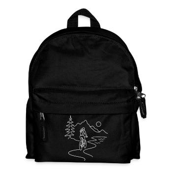 Cyclist woman in mountain  - Kinder Rucksack - Schwarz - Vorne