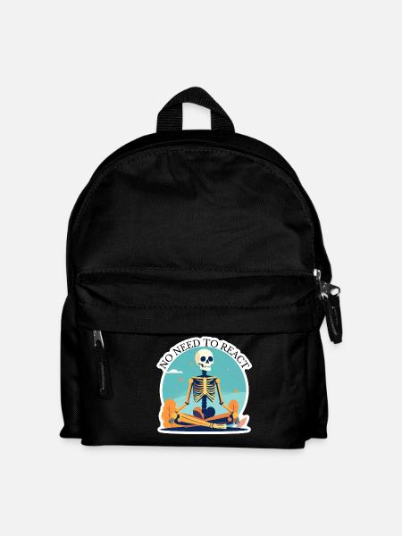 Keine Notwendigkeit zu reagieren, Skelett - Kinder Rucksack - Schwarz