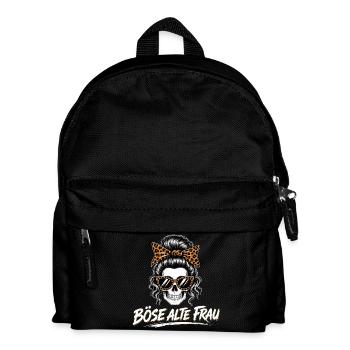 Böse Alte Frau Skull – Lustiger Schädel Frauen  - Kinder Rucksack - Schwarz - Vorne