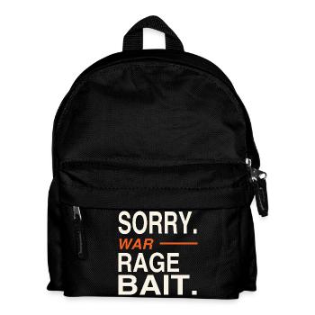Sorry, war Ragebait Spruch Jugendwort 2026 lustig - Kinder Rucksack - Schwarz - Vorne