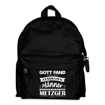 Gott fand Metzger - Kinder Rucksack - Schwarz - Vorne