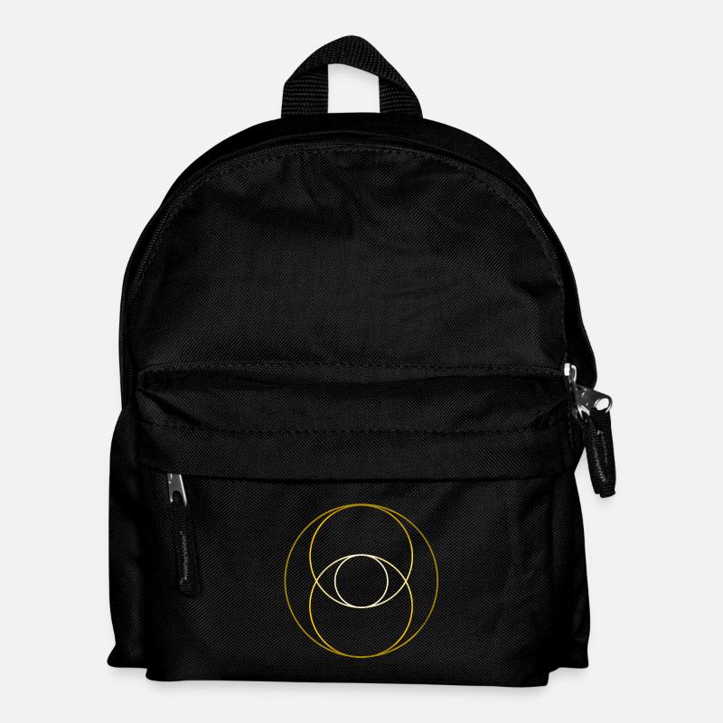 Vesica Piscis - Farbverlauf Gold Version - Kinder Rucksack - Schwarz
