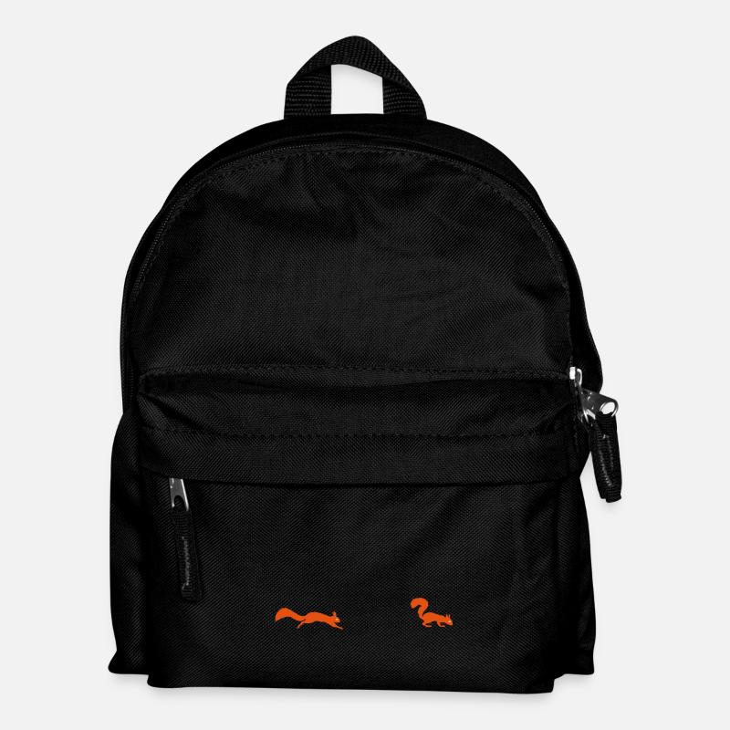 Eichhörnchen springt - Kinder Rucksack - Schwarz