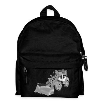 wheel loader - Kids' Backpack - black - Front
