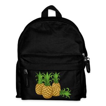 Ananas - Kinder Rucksack - Schwarz - Vorne