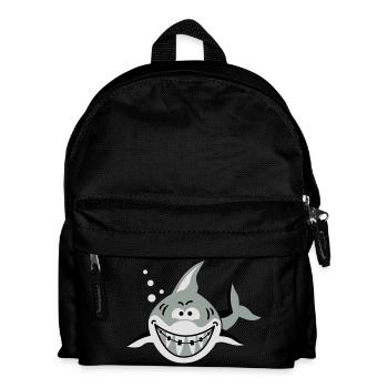 Hai mit Zahnspange - Kids' Backpack - black - Front