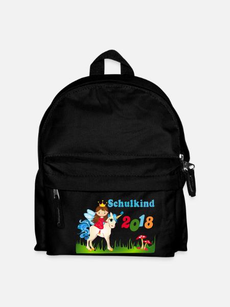 Schoolchild 2018 school unicorn girl - Kids' Backpack - black